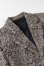 Versatile Gray Trench Waist Tie Blazer