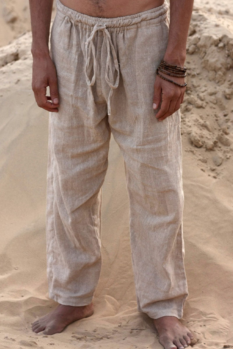 Home Yog Linen Wide Leg Pants