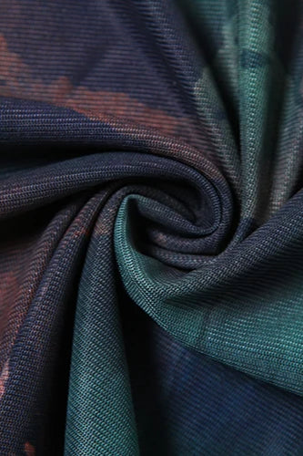 Tie-Dye Deep V Neck Backless Mini Dress