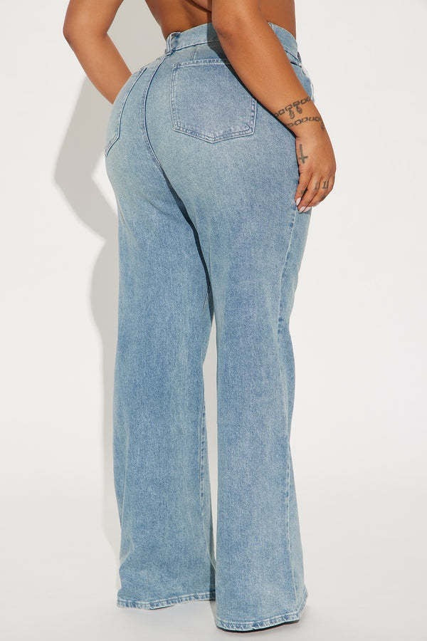 High-Waist Wide-Leg Denim Jeans