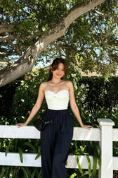 Knit Corset Basic Backless Strapless