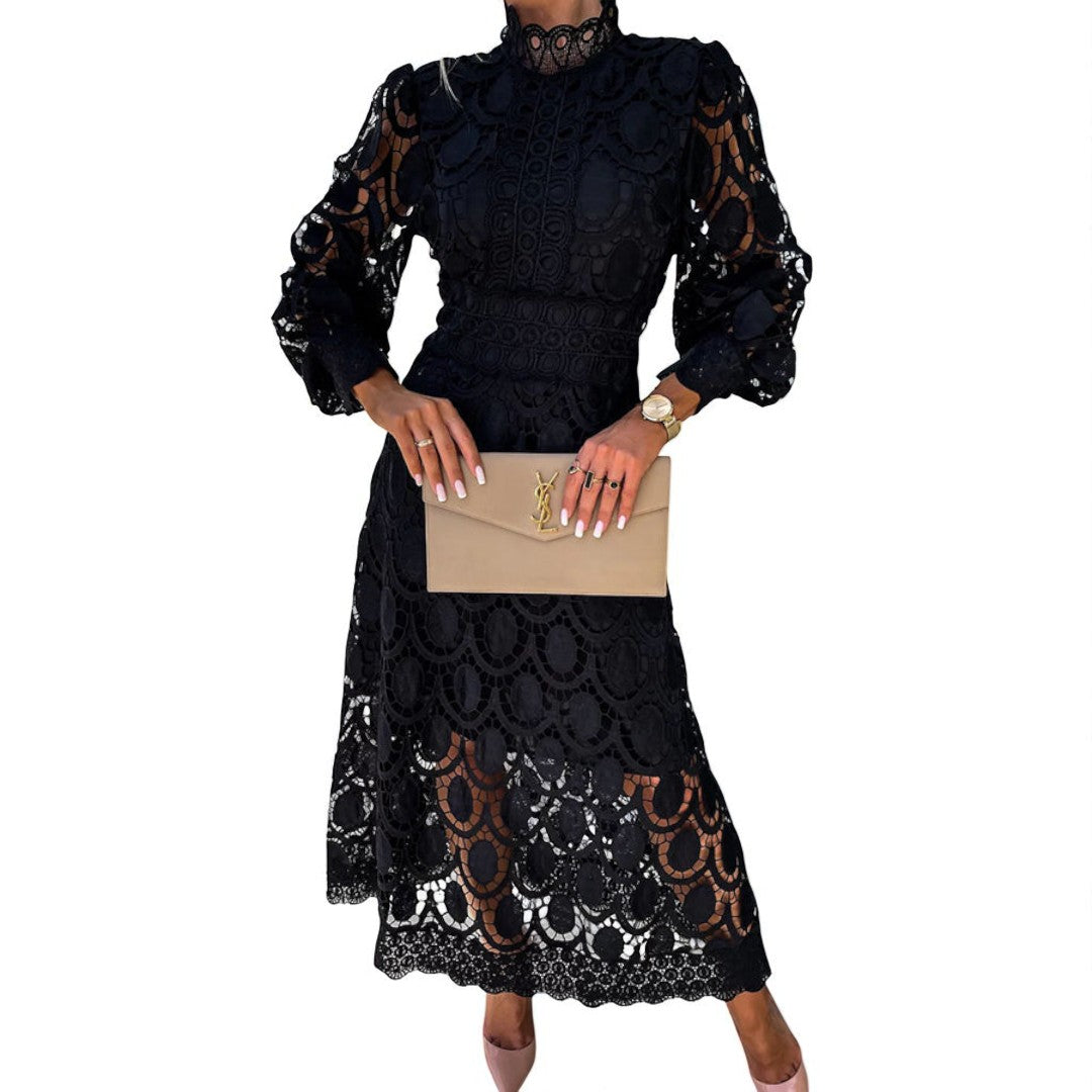 Charlize™ - Romantic lace dress Black