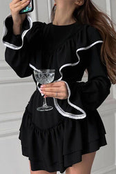 Flared Sleeve Mini Dress