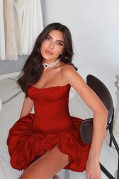 Strapless Ruched A-Line Party Dress 11