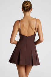 Pleated Sleeveless Slim Elegant Work Dress