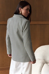 Tweed Houndstooth Blazer