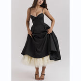 Lace-Draped Off-Shoulder Midi Dress 3