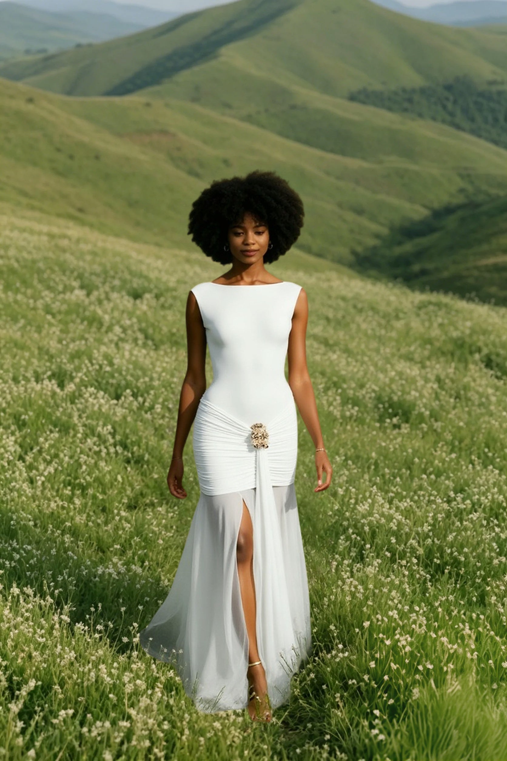 Backless Ruched Dress