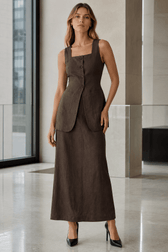 Sleeveless Vest Skirt Elegant Two Piece Work Set