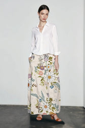 Floral Print Pocket Casual Vacation Skirt