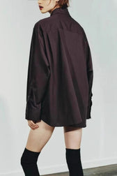 Chic Poplin Scarf Detail Blouse