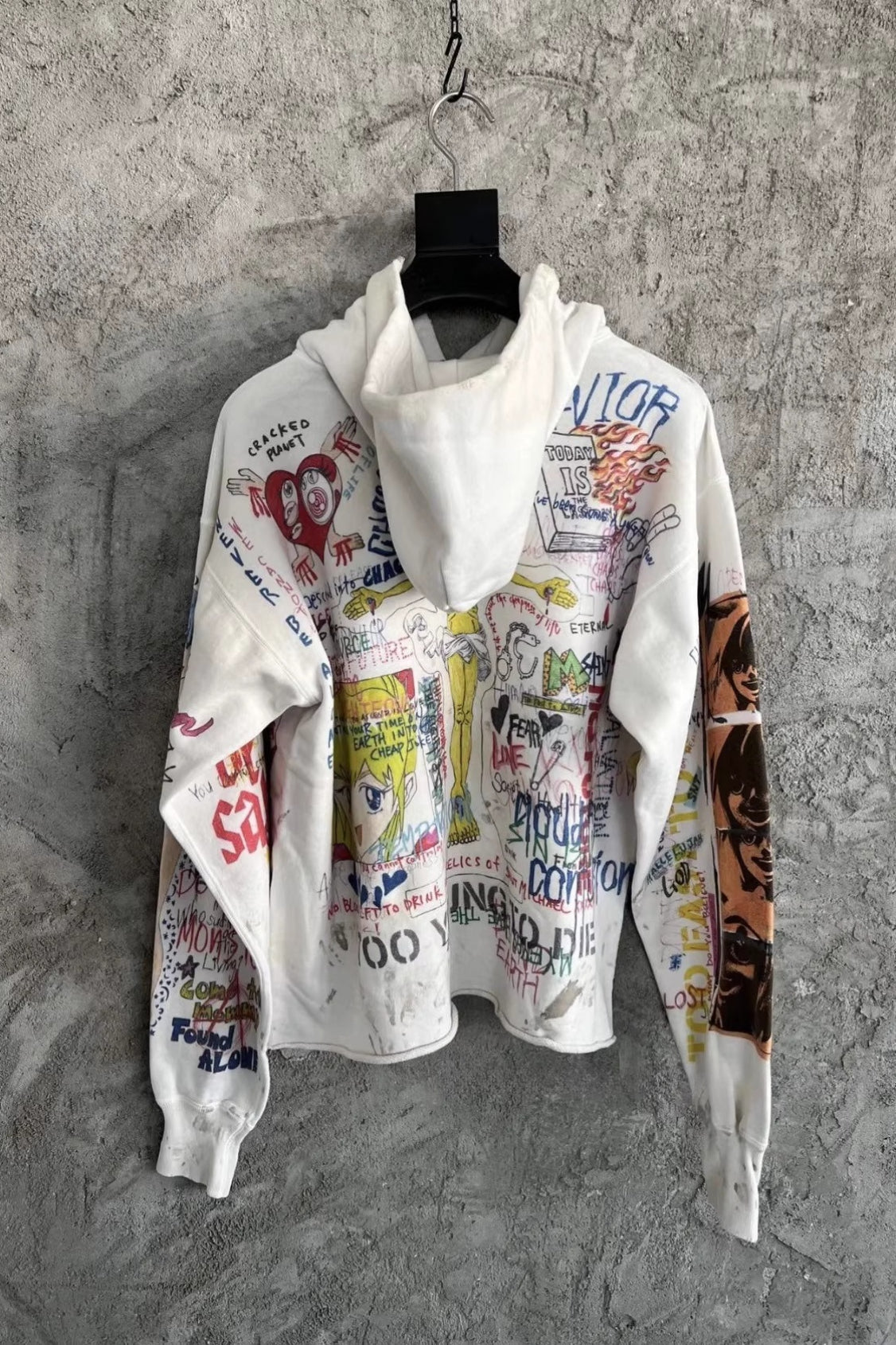 Murakami Graffiti Print Hoodie