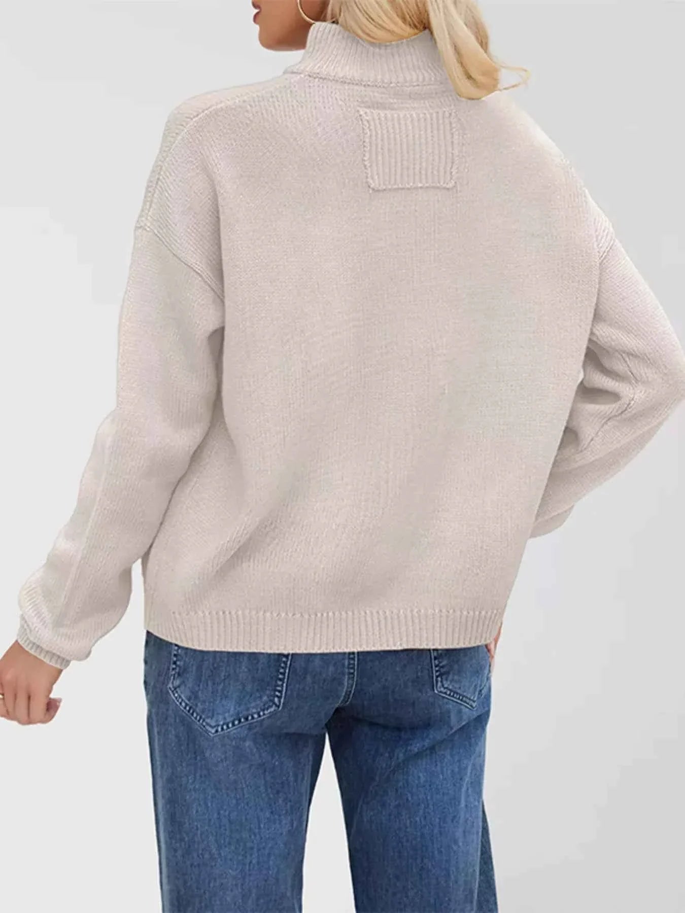Button Up Dropped Shoulder Cardigan