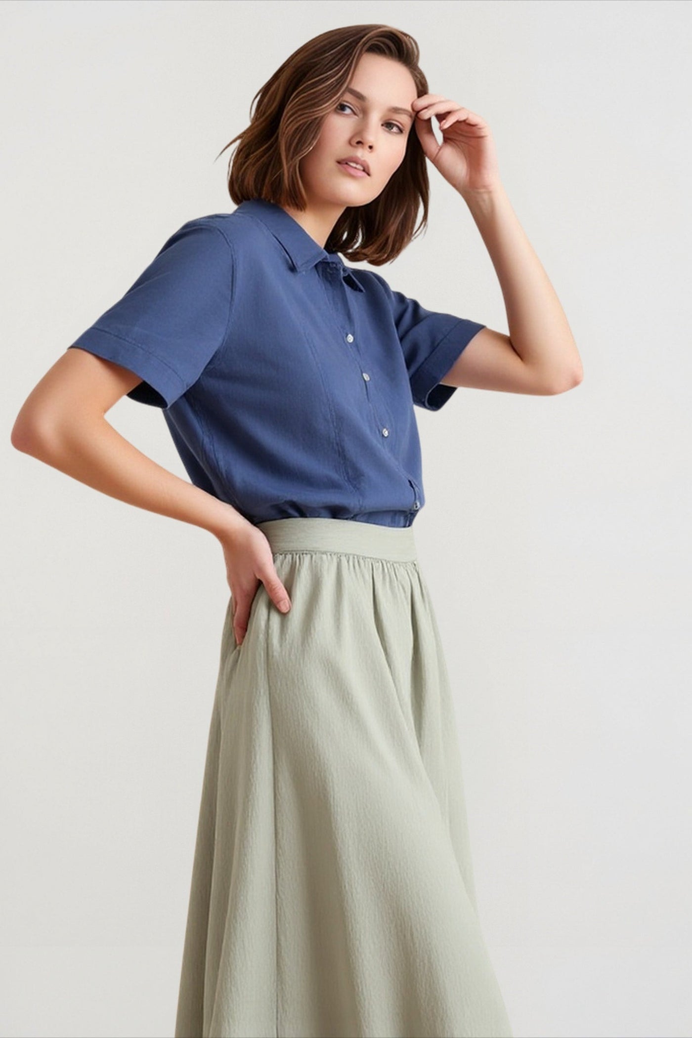 Vintage Linen Relaxed Blouse