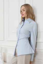 Slim Fit Ruched Waist Blouse