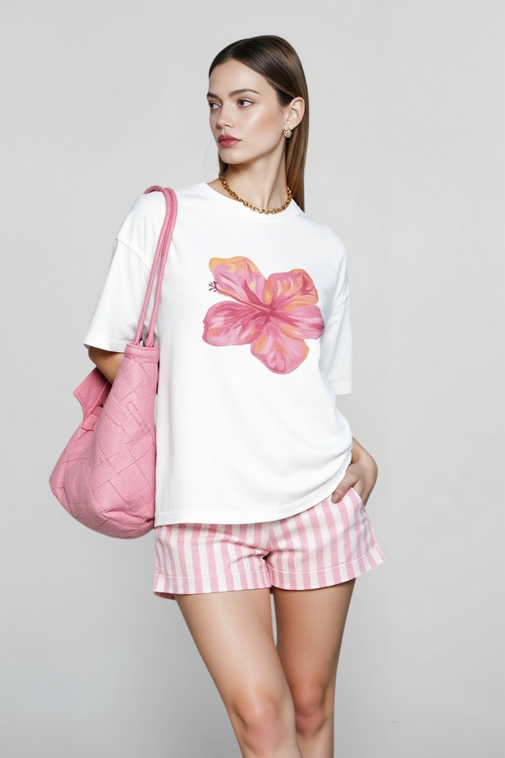 Oversized Graphic Flower Top