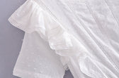 White Lace Layered Mini Dress - View 6