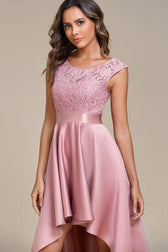 Blush Ruffled Hem Prom Dress