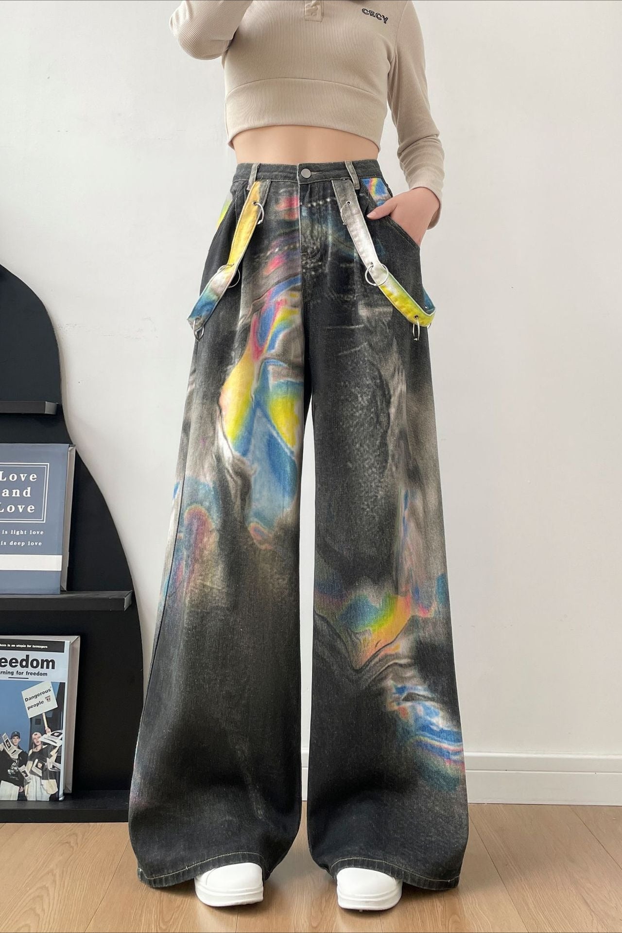 Vintage Washed Denim Jeans