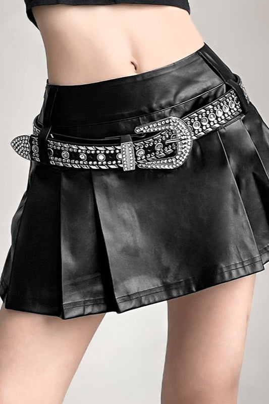 High Waist Pleated Bodycon Skirt