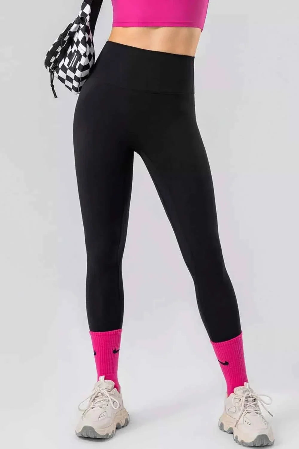 High Waist Wide Waistband Seamless Active Leggings 6