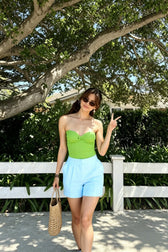 Knit Corset Basic Backless Strapless