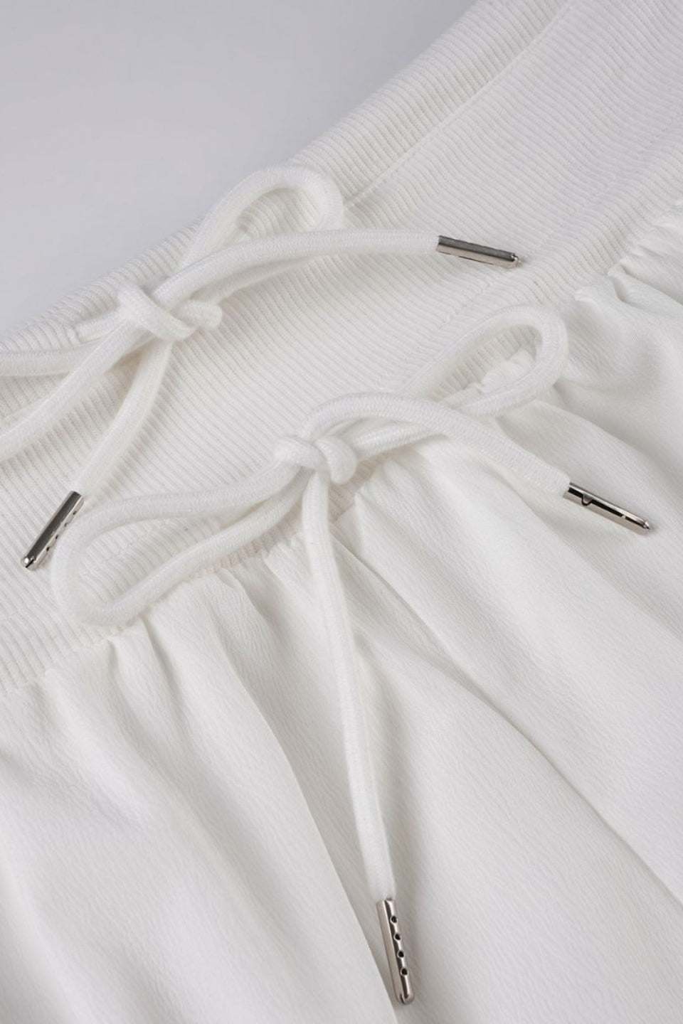 Ruffle Trim Drawstring Low Rise Bodycon Casual Shorts
