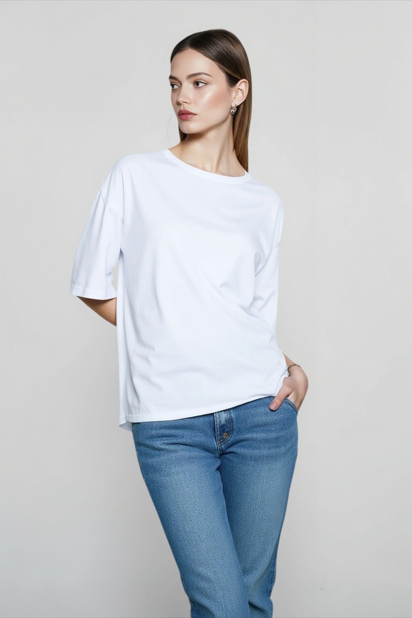 Oversized Solid Relaxed T-Shirts