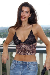 Animal Print Bodycon Cami Top