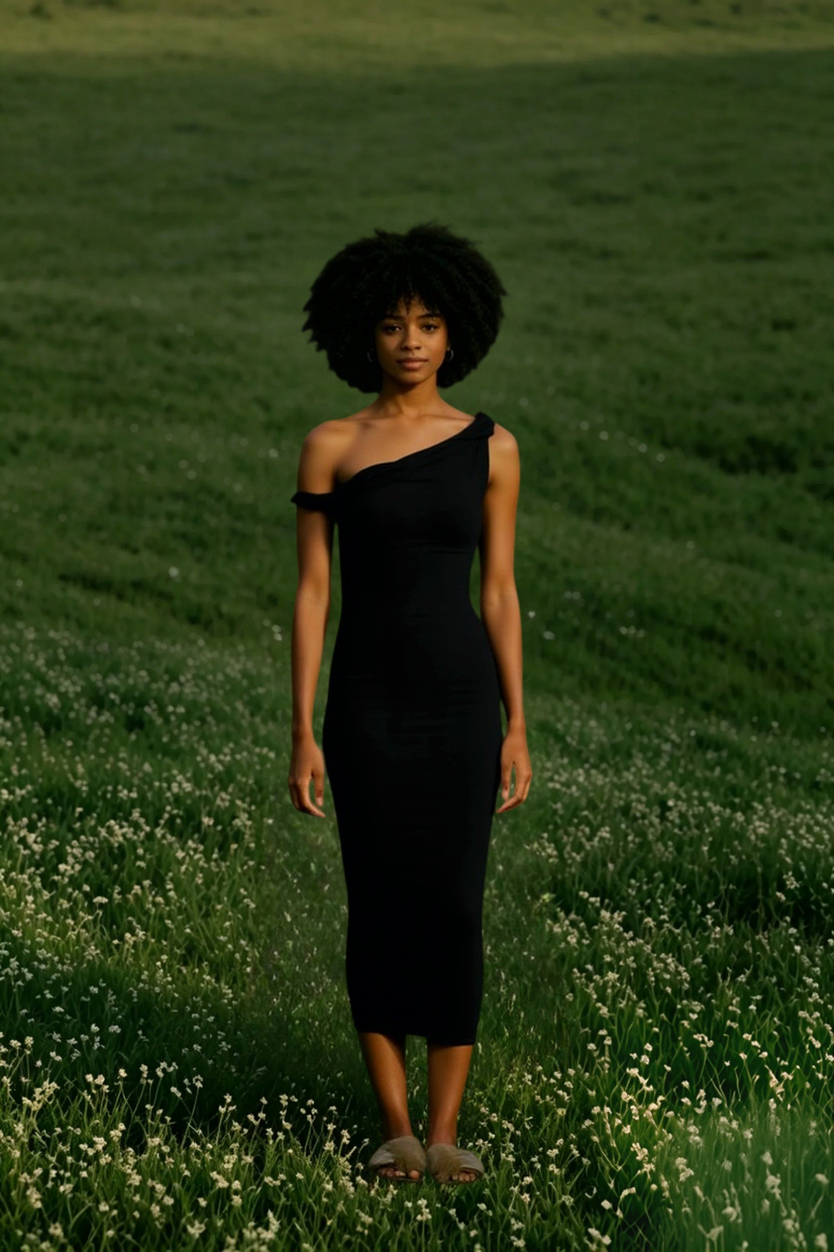 One Shoulder Bodycon Midi Party Dress