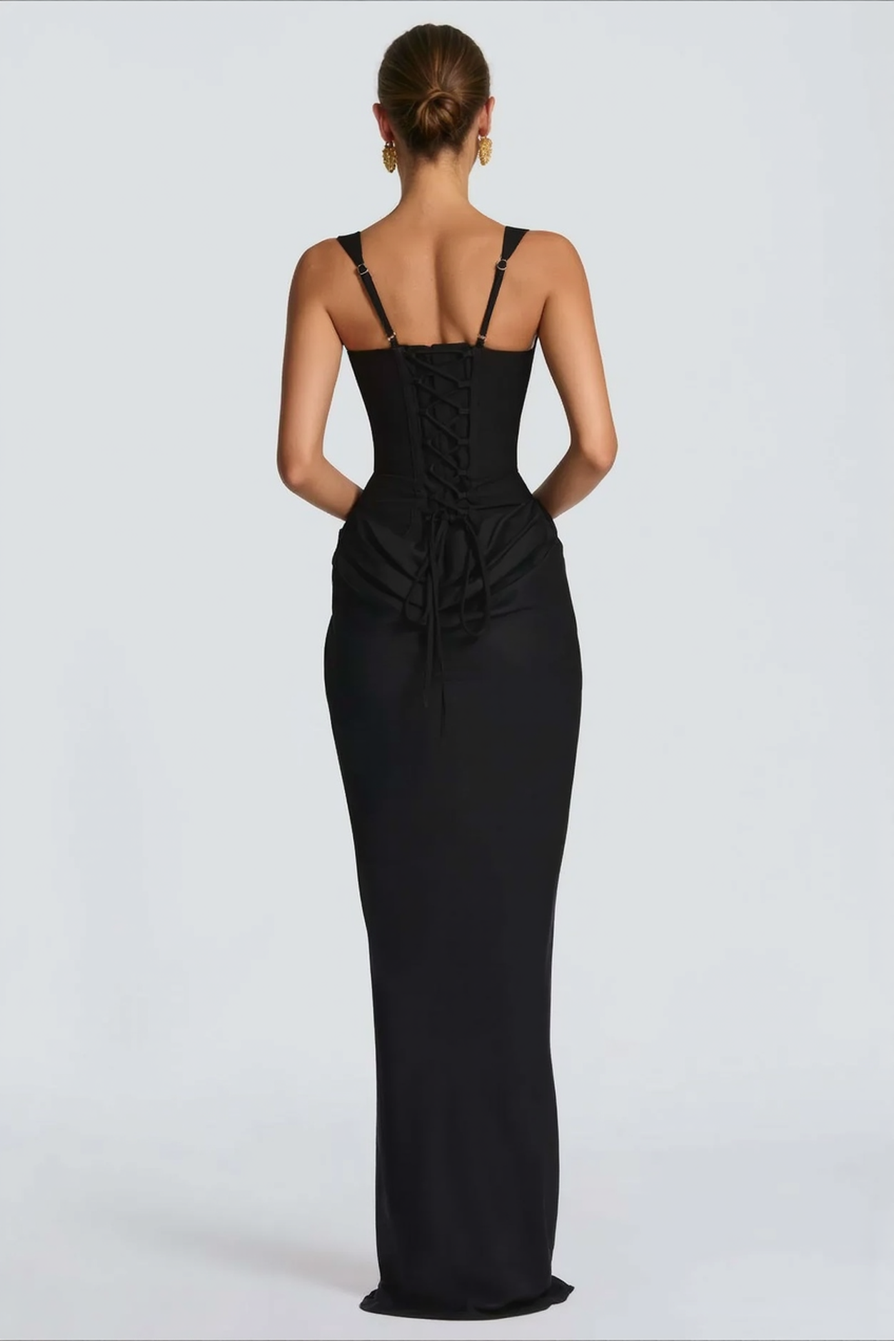 Solid Square Neck Ruched Panel Bodycon Party Dress
