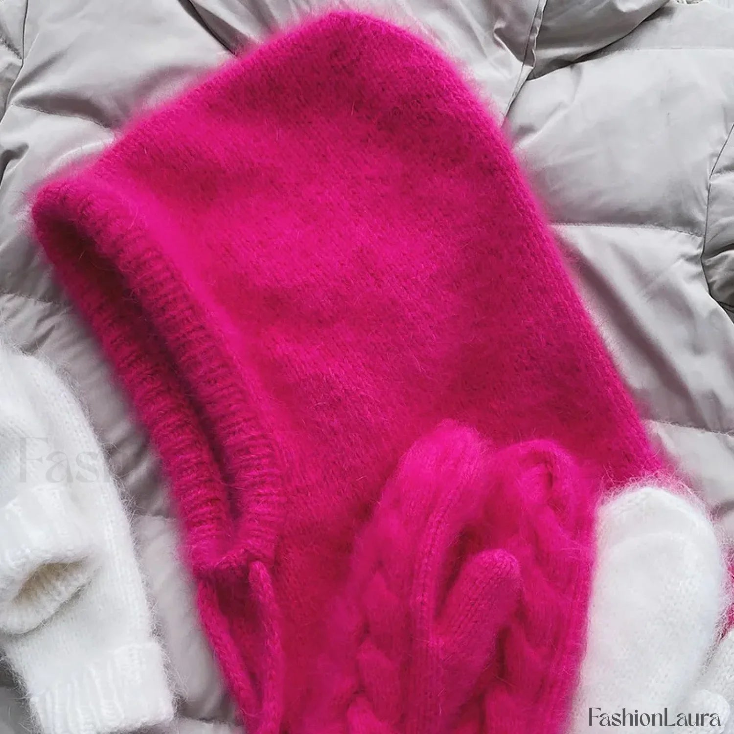 Fashion Balaclava Autumn Winter Warm Neck Women's Solid Color Hat