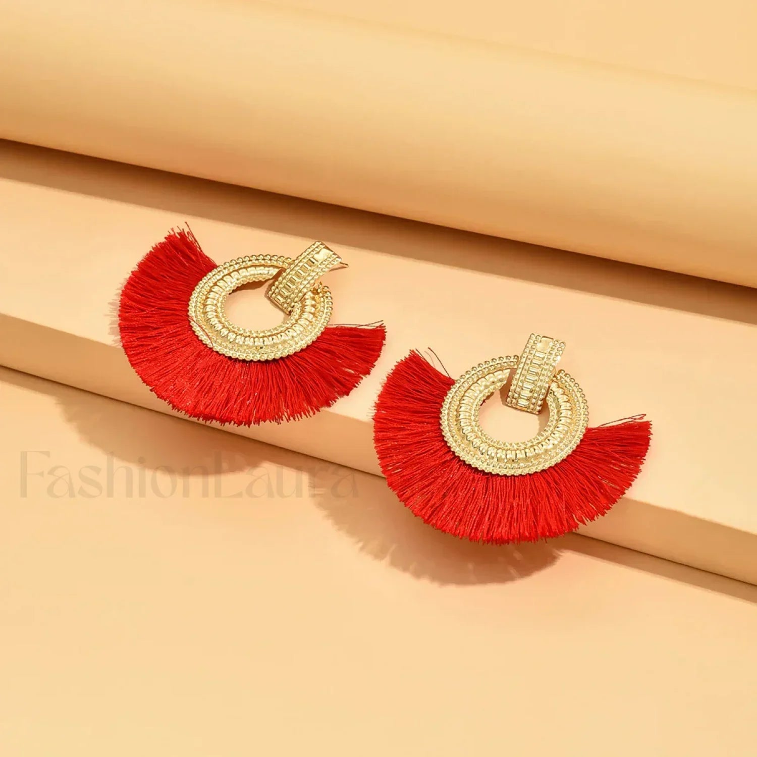 Fashion Bohemian Tassel Dangle White Fringe Statement Wedding Earring