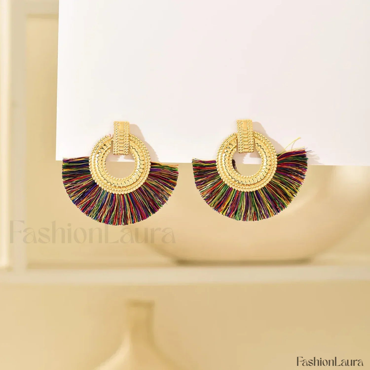 Fashion Bohemian Tassel Dangle White Fringe Statement Wedding Earring