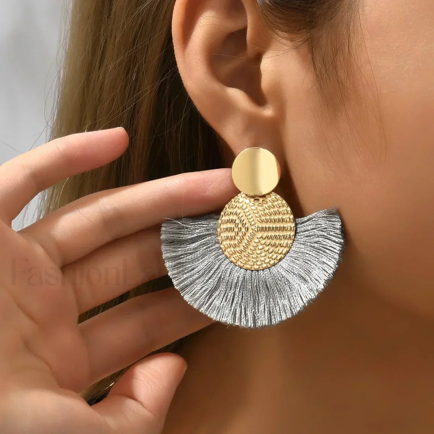 Fashion Bohemian Tassel Dangle White Fringe Statement Wedding Earring