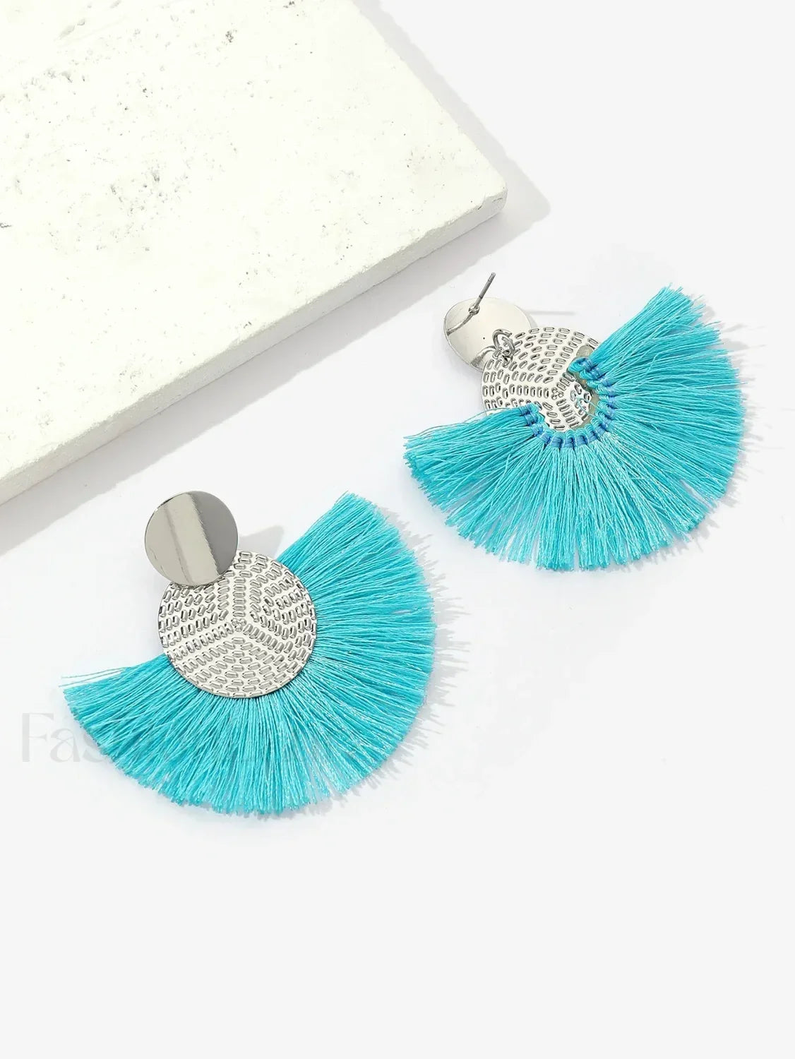 Fashion Bohemian Tassel Dangle White Fringe Statement Wedding Earring