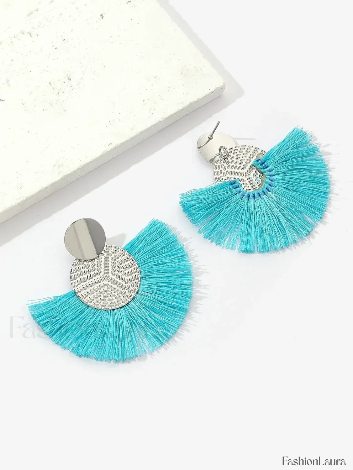 Fashion Bohemian Tassel Dangle White Fringe Statement Wedding Earring
