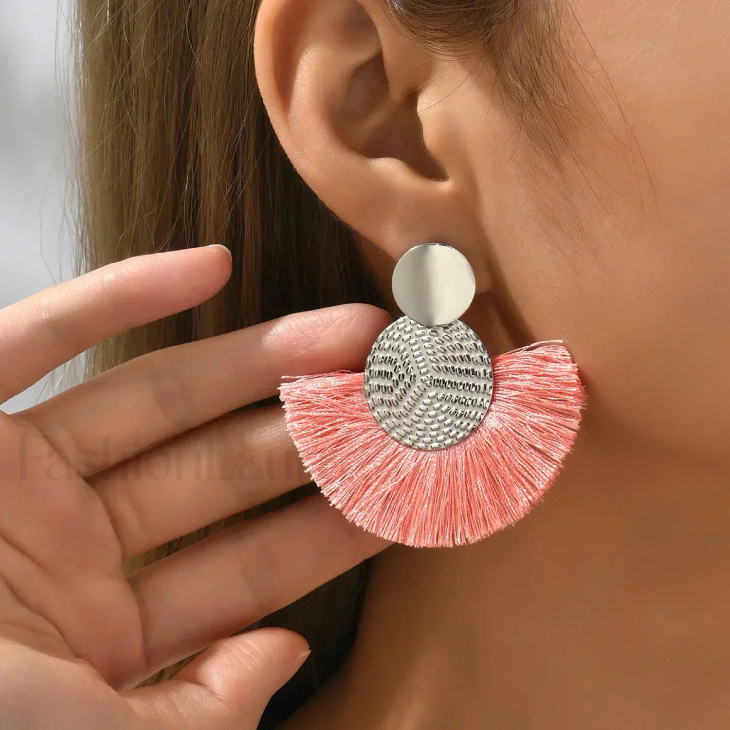 Fashion Bohemian Tassel Dangle White Fringe Statement Wedding Earring