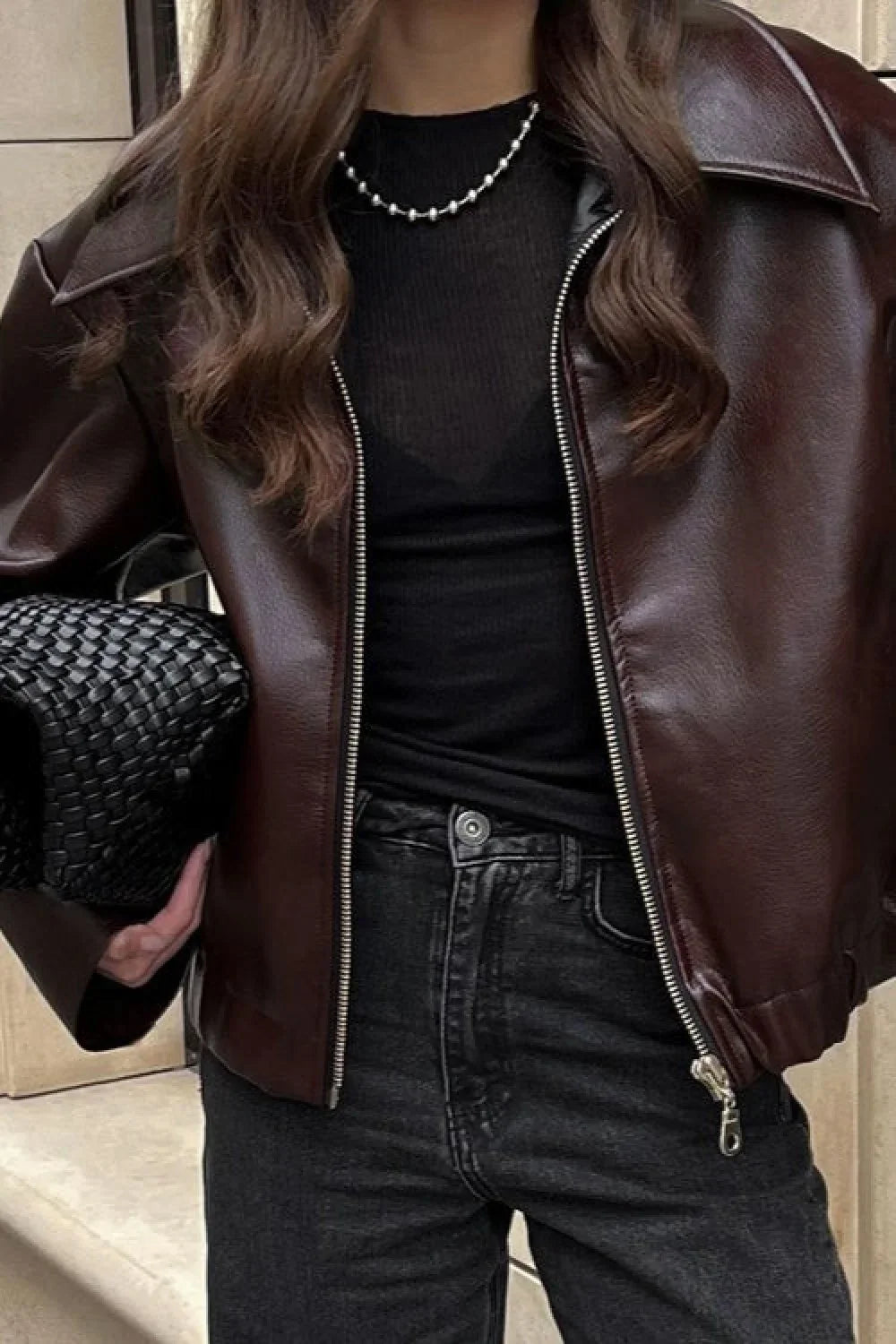 Fashion PU Leather Biker Jacket