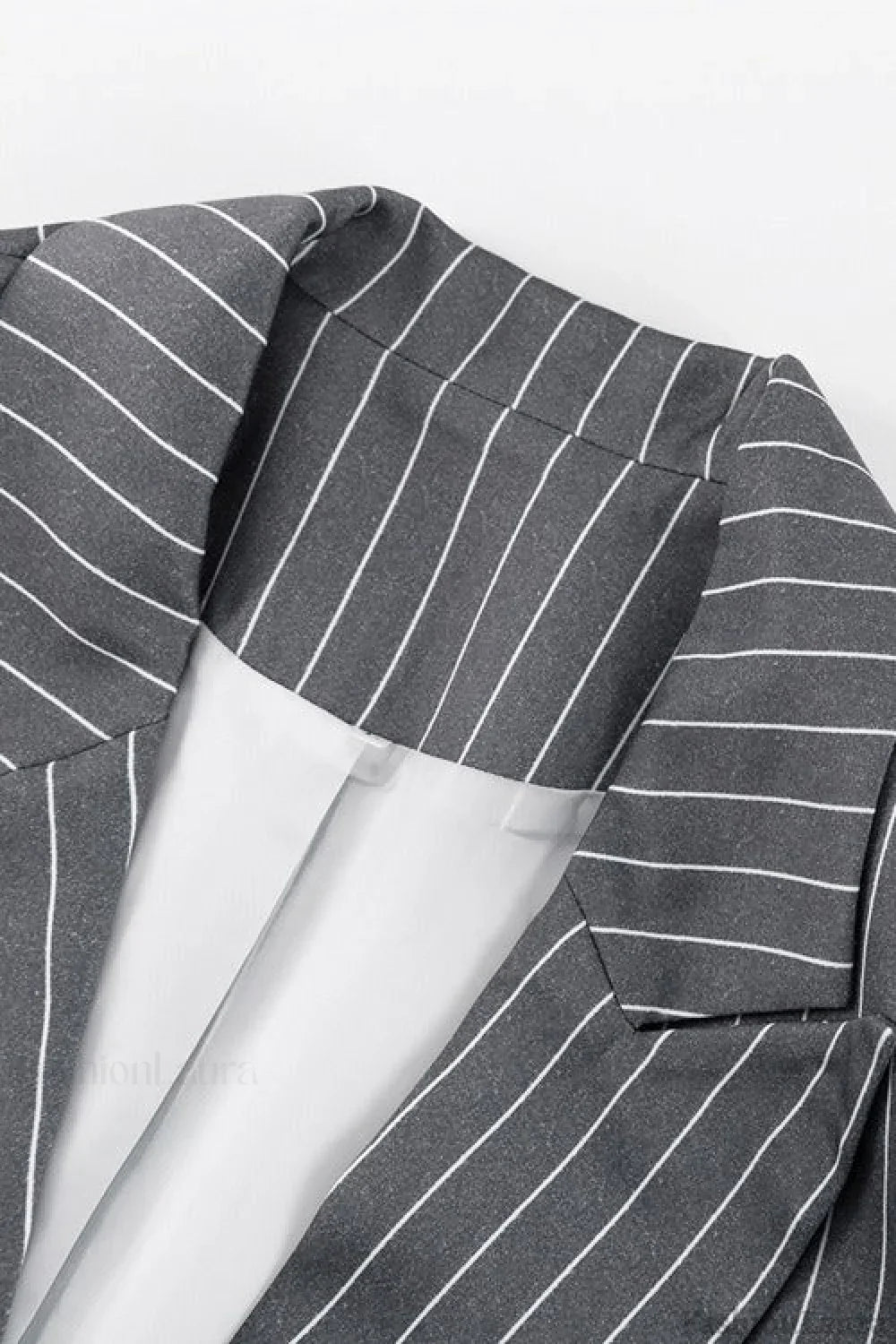 Fashion Striped Suit Blazer Two Piece Set
