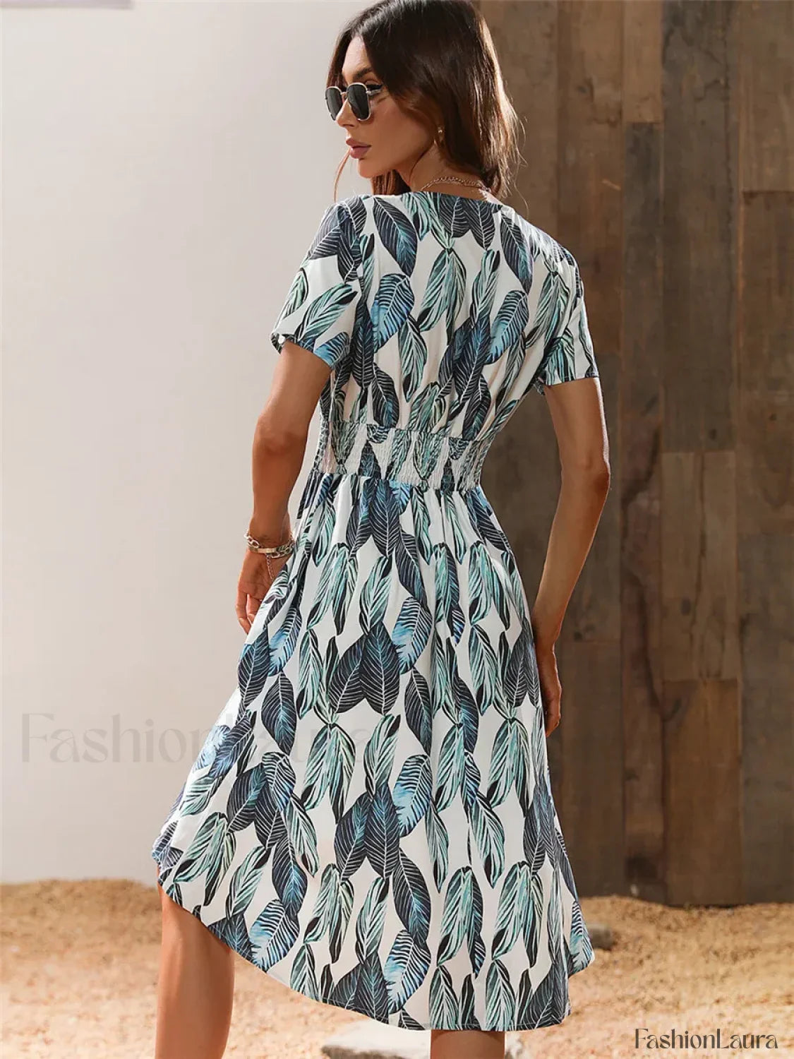 Fashionable Floral Holiday Sleeveless Chic Summer Long Midi Dress