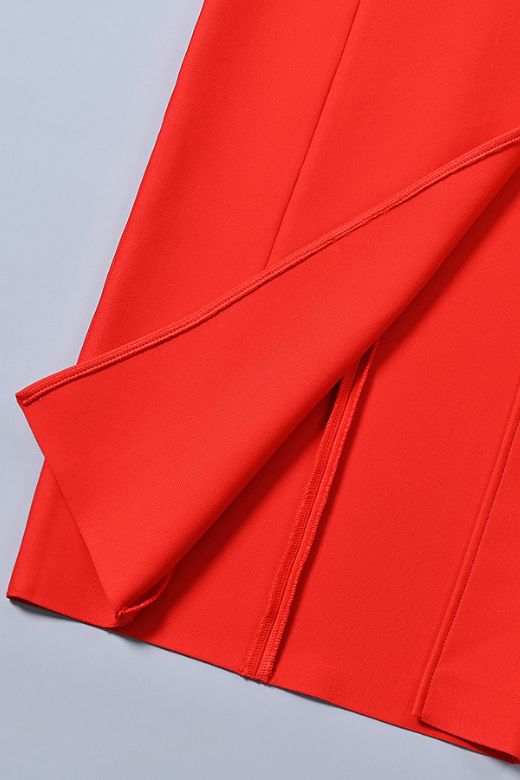 Faye Bandage Midi Dress - Lipstick Red