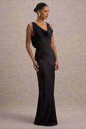 Satin Mermaid Low-Back Party Dress 14