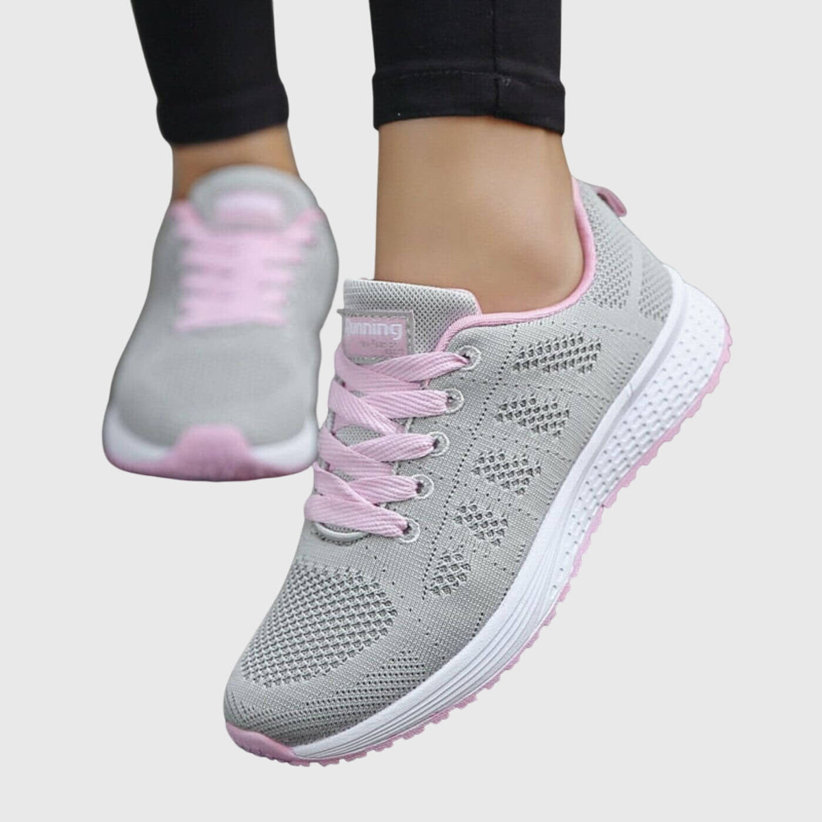 Mesh Lace Up Running Sneakers
