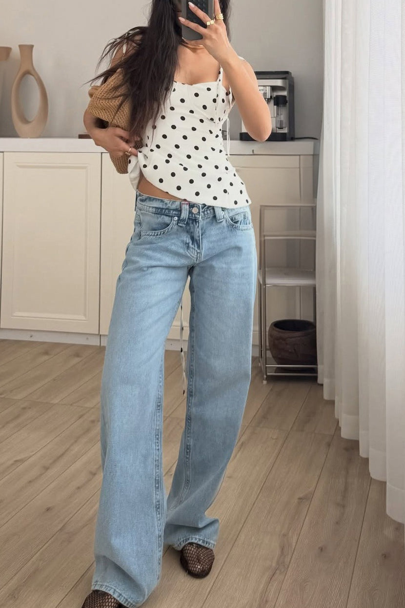 Dotted Backless Cami Top