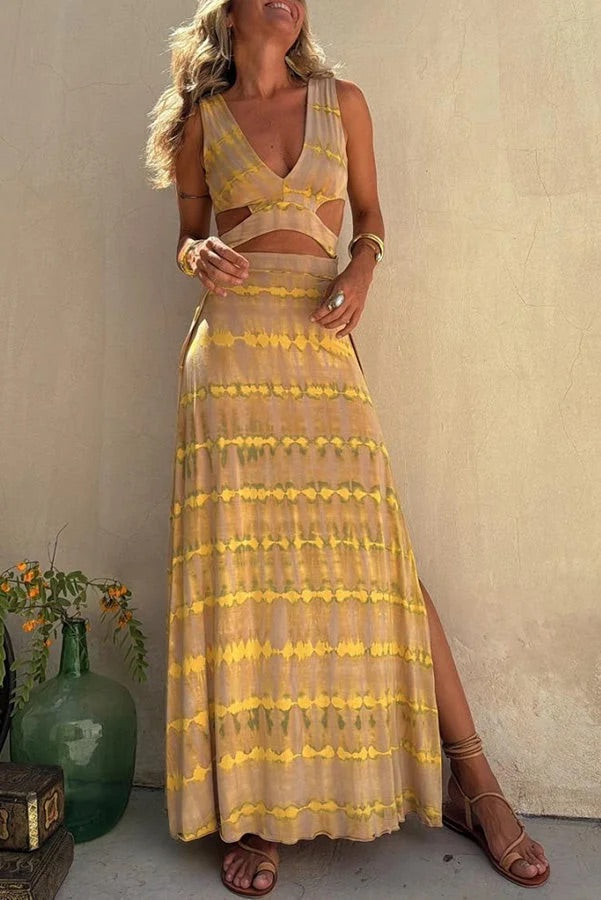 Eli™ | Flowing and Elegant Dress Yellow