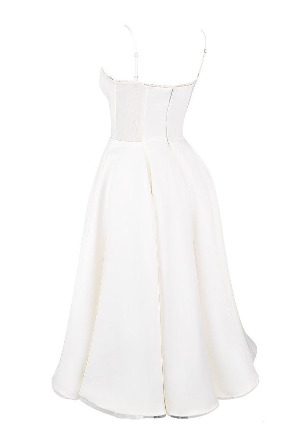 Lorraine Premium Strapless V Neck Sleeveless Tutu Maxi Dress Boutique Edit