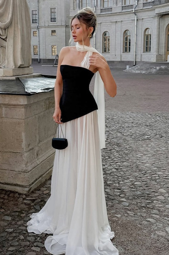 Chic Ruffled Flowy Maxi Dress