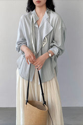 Elegant Romantic Retro Relaxed Long Sleeve Top