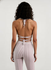 Cutout Bikini Top Tie Pants Vacation Set
